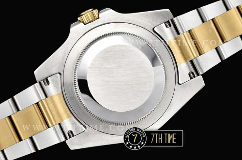 GMT Master II Red/Blue Rubies Two Tone YG/SS Black Dial A3186 Mod