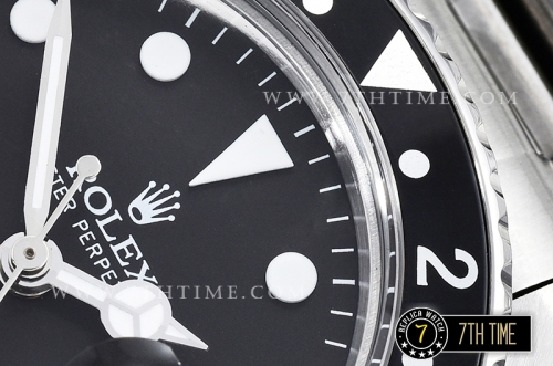 GMT Master Ref.1675 Black Color Bezel Black Dial with Luminova White Colored Dot Markers Swiss 2836 Mod