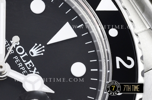 GMT Master Ref.1675 Black/Red Color Bezel Black Dial with Luminova White Colored Dot Markers Swiss 2836 Mod