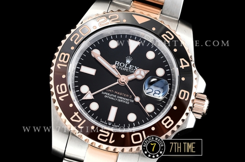 GMT Master II Basel 2018 126711 40mm Two Tone RG/SS Black Dial A2836