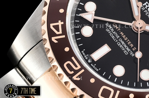GMT Master II Basel 2018 126711 40mm Two Tone RG/SS Black Dial A2836