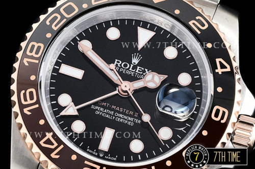 GMT Master II Basel 2018 126711 40mm Two Tone RG/SS Black Dial A2836