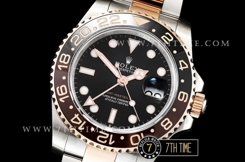GMT Master II Basel 2018 126711 40mm RG/SS 904L Black Dial A2836