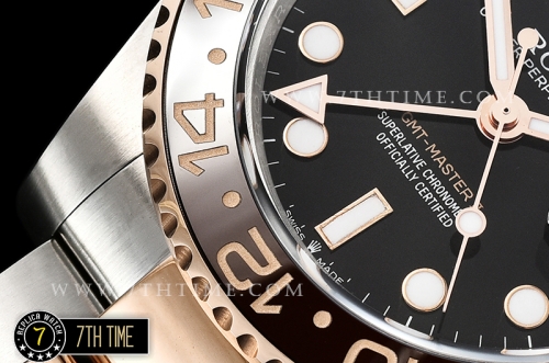 GMT Master II Basel 2018 126711 40mm RG/SS 904L Black Dial A2836