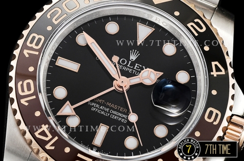 GMT Master II Basel 2018 126711 40mm RG/SS 904L Black Dial A2836