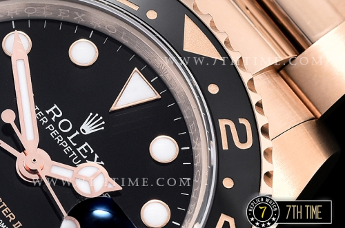 GMT Master II 2018 126715CHNR 40mm RG/RG Black Dial A2836