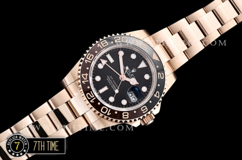 GMT Master II 2018 126715CHNR 40mm RG/RG Black Dial A2836