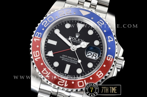 GMT Master II 126710 Pepsi Jubilee SS/SS Black Dial Gold Plated A2836
