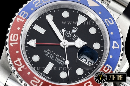 GMT Master II 126710 Pepsi Jubilee SS/SS Black Dial Gold Plated A2836