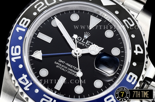 GMT Master II 126710BLNR Jubilee SS/SS Black Dial A2836