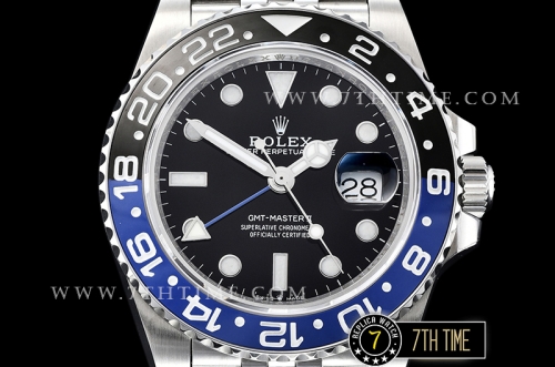 GMT Master II 126710BLNR 904L SS/SS Black Dial A2836