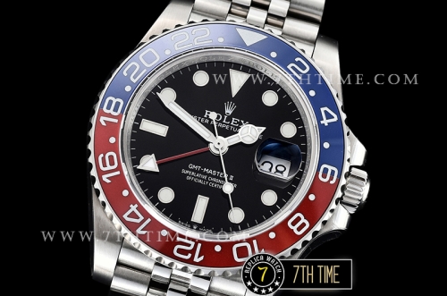 GMT Master II 126710 Pepsi 904L SS/SS Black Dial A2836