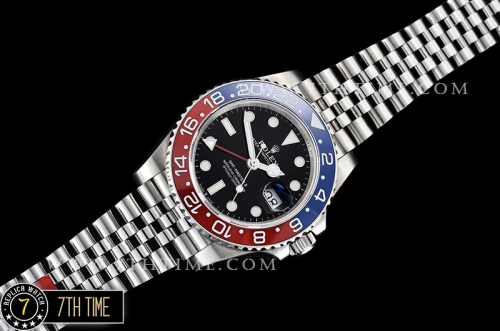 GMT Master II 126710 Pepsi 904L SS/SS Black Dial A2836