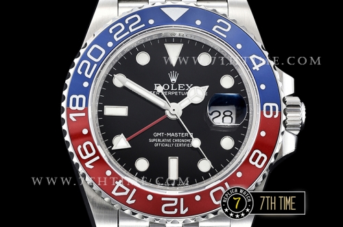 GMT Master II 126710 Pepsi 904L SS/SS Black Dial A2836