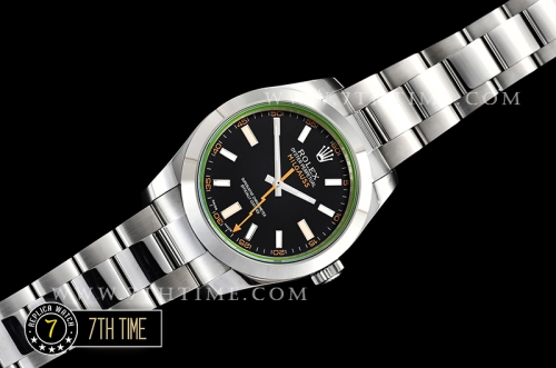 Milgauss 116400 40mm Black Dial on SS Bracelet Asia 3131