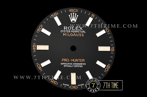 Milgauss Pro Hunter 116400 Black Dial Thick PVD Coated on SS Bracelet Asia 3131