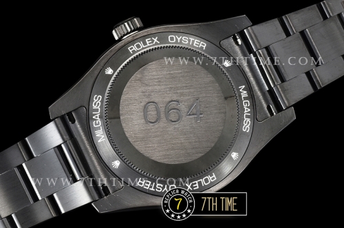 Milgauss Pro Hunter 116400 Black Dial Thick PVD Coated on SS Bracelet Asia 3131