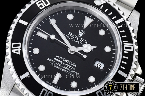 SeaDweller Ref.16600 40mm SS/SS Black Dial A3135 Mod