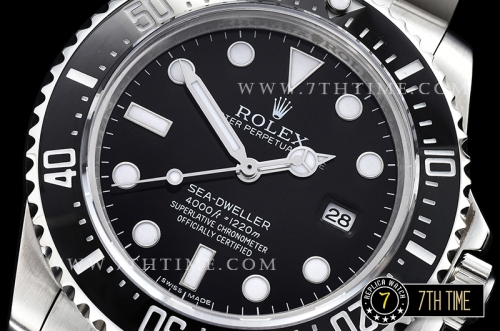 SeaDweller 116600 Ceramic Diver Bezel SS/SS Black Dial A3135 Mod