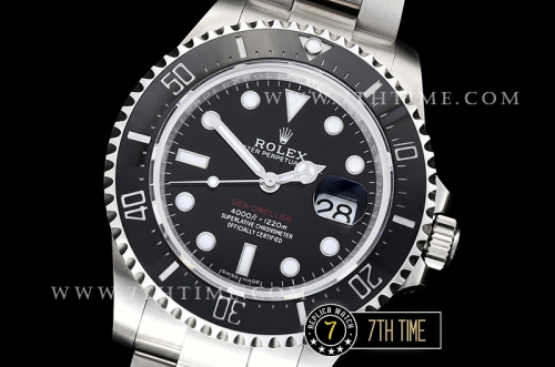 Seadweller 126600 43mm SS/SS Single Red Black Dial Gold Swiss2836