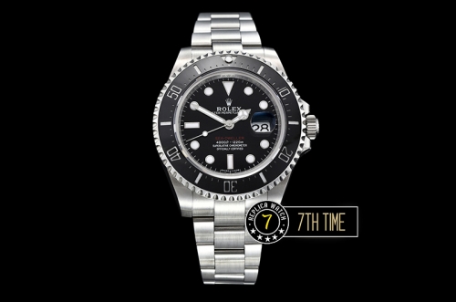 Seadweller 126600 43mm SS/SS Single Red Black Dial Gold Swiss2836