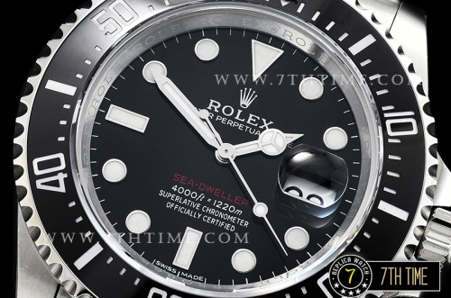 Seadweller 126600 43mm SS/SS Single Red Black Dial A2824