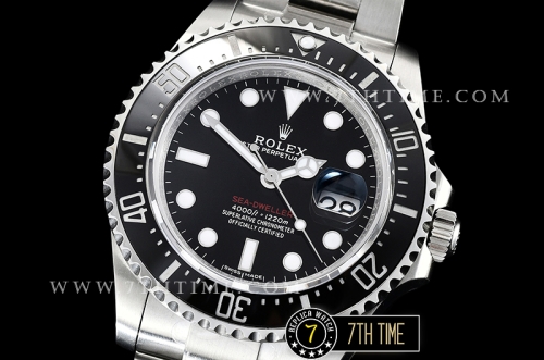 Seadweller 126600 43mm 904L SS/SS Single Red Black Dial A2836