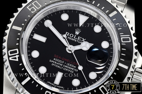 Seadweller 126600 43mm 904L SS/SS Single Red Black Dial A2836