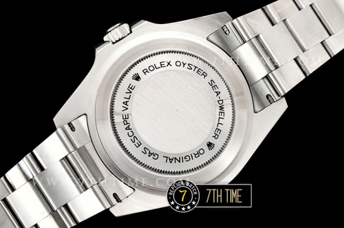 Seadweller 126600 43mm 904L SS/SS Single Red Black Dial A2836