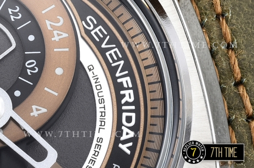 SevenFriday Q2-01Green Multi Tier Dial with counter subdials & Numeral markers