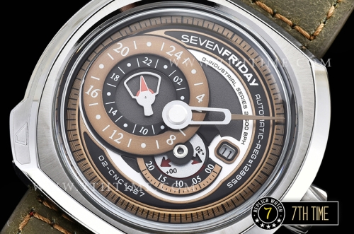 SevenFriday Q2-01Green Multi Tier Dial with counter subdials & Numeral markers