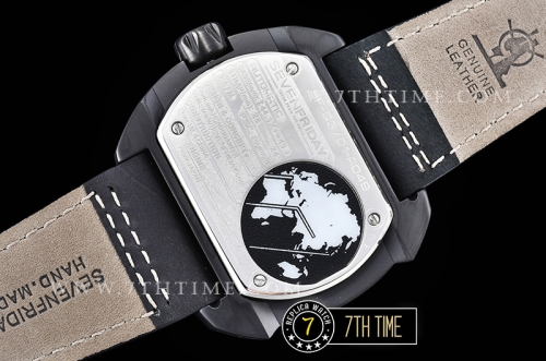 SevenFriday Q3-01 Black Multi Tier Dial with counter subdials & Numeral markers PVD Thick Coated on Solid Stainless Steel Case