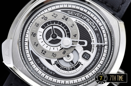 SevenFriday Q1-01 White Multi Tier Dial with counter subdials & Numeral markers
