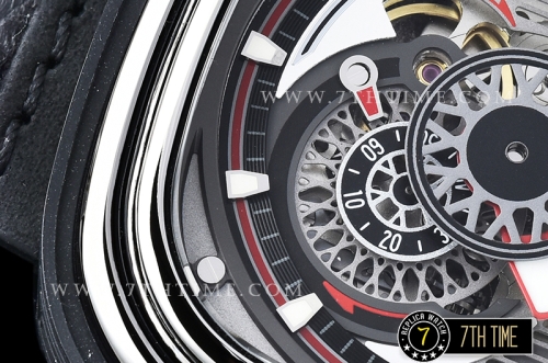 SevenFriday Racer P3C/IEN Black Multi Tier Dial with counter subdials & stick markers