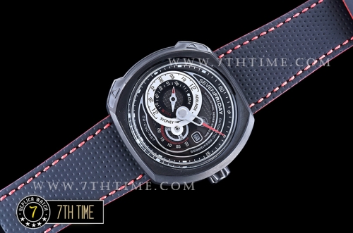 SevenFriday Q3-04 BullRush Rally  Black Multi Tier Dial with Counter Subdial & Stick Markers & "BullRush Rally" Logo