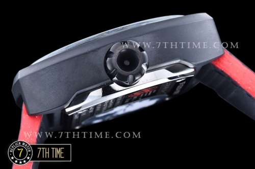 SevenFriday Q3-04 BullRush Rally  Black Multi Tier Dial with Counter Subdial & Stick Markers & "BullRush Rally" Logo