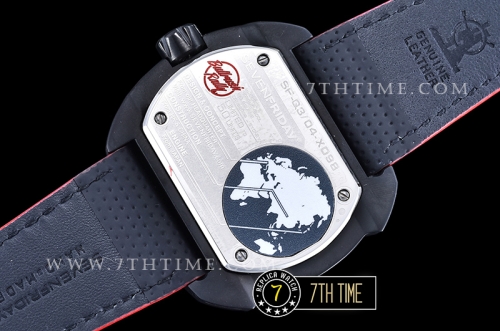 SevenFriday Q3-04 BullRush Rally  Black Multi Tier Dial with Counter Subdial & Stick Markers & "BullRush Rally" Logo