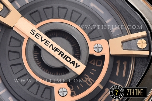 SevenFriday M2/02 Multi-layered Black with Textured Surface High Grade PVD Coated Solid 316L Stainless Steel