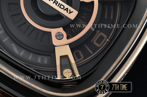 SevenFriday M2/02 Multi-layered Black with Textured Surface High Grade PVD Coated Solid 316L Stainless Steel