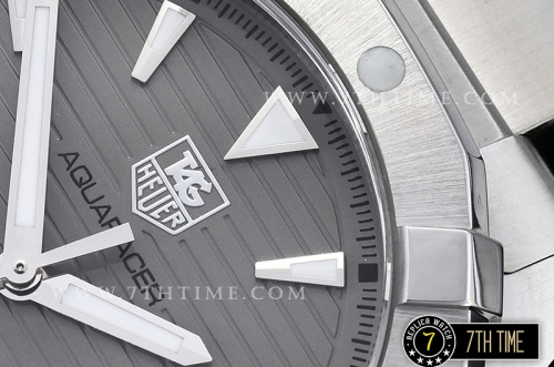 AquaRacer Calibre 5 Grey Dial with Stick Markers Solid Stainless Steel Bracelet