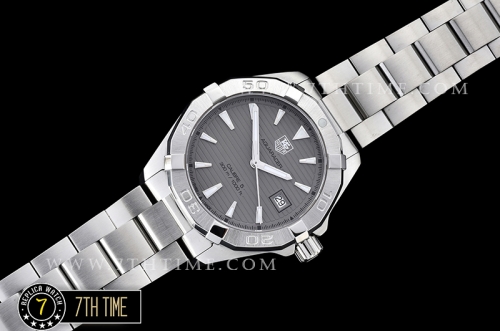 AquaRacer Calibre 5 Grey Dial with Stick Markers Solid Stainless Steel Bracelet