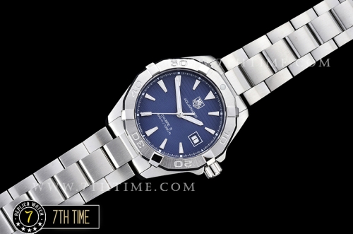 AquaRacer Calibre 5 Blue Dial with Stick Markers Solid Stainless Steel Bracelet