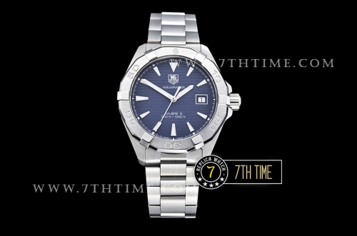 AquaRacer Calibre 5 Blue Dial with Stick Markers Solid Stainless Steel Bracelet