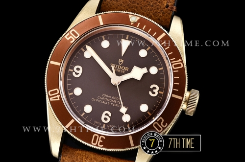 Tudor Heritage Black Bay Bronzo Basel Superlumed Brown Dial with Needles Brushed Bronze Tang Buckle