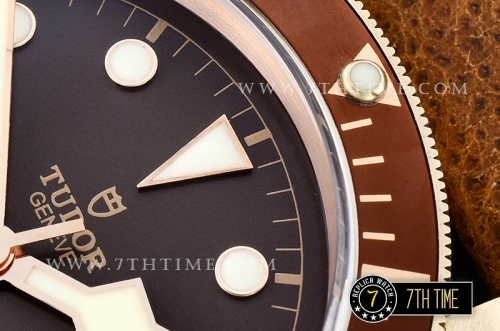 Tudor Heritage Black Bay Bronzo Basel Superlumed Brown Dial with Needles Brushed Bronze Tang Buckle