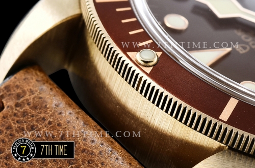 Tudor Heritage Black Bay Bronzo Basel Superlumed Brown Dial with Needles Brushed Bronze Tang Buckle