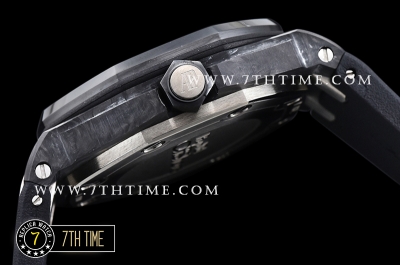 Royal Oak Diver 42mm Forged Carbon  Black/Yellow Dial Rubber Strap MY9015