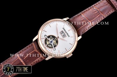 AP Jules Tourbillon 42mm Grande Date RG/LE White Dial Tourbillon
