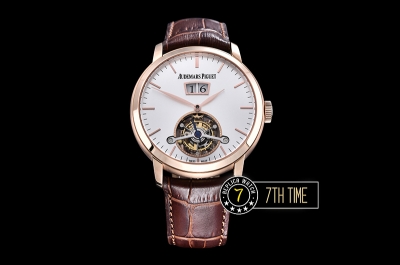 AP Jules Tourbillon 42mm Grande Date RG/LE White Dial Tourbillon