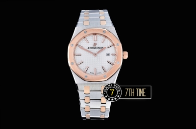 Royal Oak Ladies 33mm RG/SS White Dial Swiss ETA Quartz